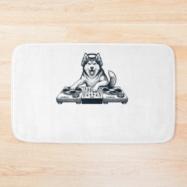 Item preview, Vintage Retro Siberian Husky DJ Dog Mom Dad Music Lover designed and sold by TerryConnells.
