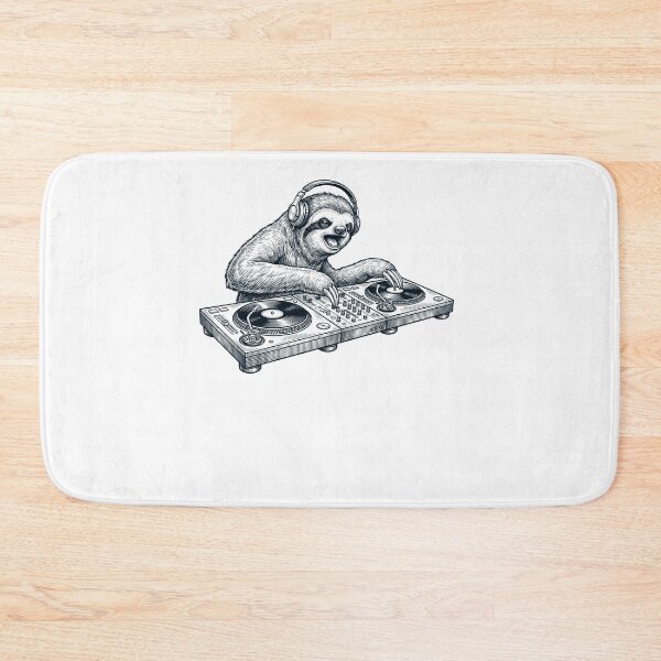 Item preview, Vintage Retro Sloth DJ Animal Music Lover designed and sold by TerryConnells.
