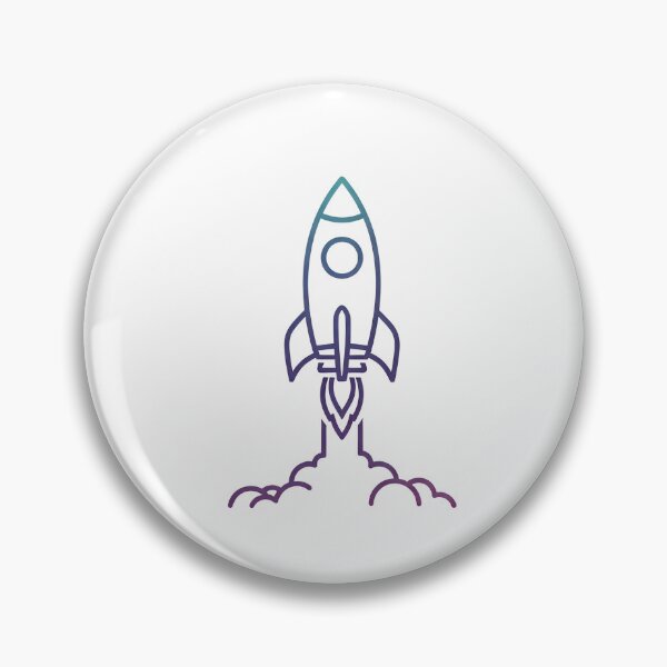 Item preview, A neon-lit illustration of a rocket blasting off into the cosmos with a trail of flames. designed and sold by VerizalShop.