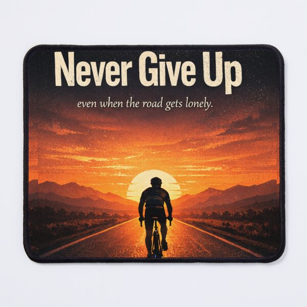 Item preview, Never Give Up – even when the road gets lonely. designed and sold by Clauando.