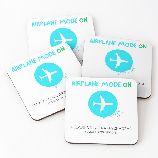 Item preview, White AIRPLANE MODE ON - Please do nie przeszkadzać system  na urlopie designed and sold by VibePolinglish.