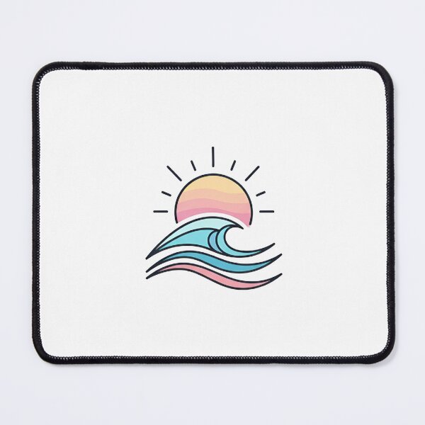 Item preview, vibrant pastel sunset over calm ocean waves designed and sold by VerizalShop.