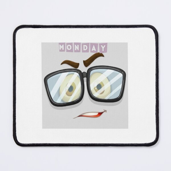 Item preview, Funny Monday Mood Face with Glasses – Tired Office Humor Design designed and sold by RushVibeWear.