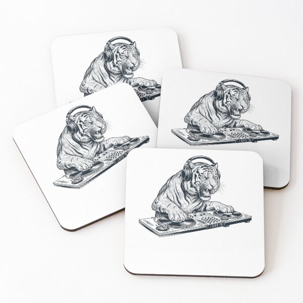 Item preview, Vintage Retro Tiger DJ Animal Music Lover designed and sold by TerryConnells.