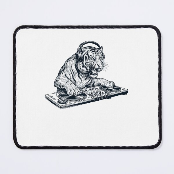 Item preview, Vintage Retro Tiger DJ Animal Music Lover designed and sold by TerryConnells.