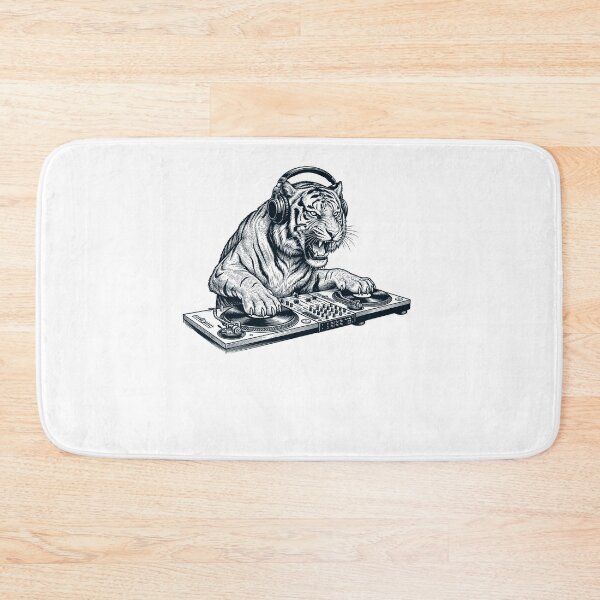 Item preview, Vintage Retro Tiger DJ Animal Music Lover designed and sold by TerryConnells.