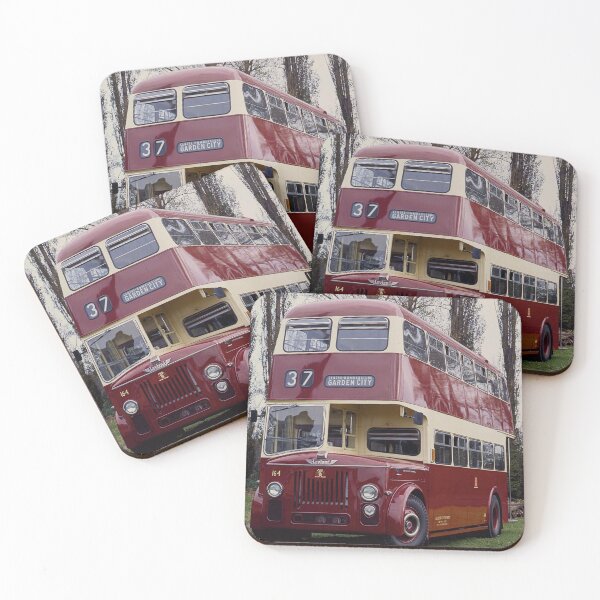 Item preview, Vintage Double Decker Bus Poster – Classic Red Leyland Transport designed and sold by Shot-By-Garth.