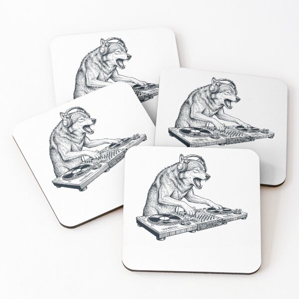 Item preview, Vintage Retro Wolf DJ Animal Music Lover designed and sold by TerryConnells.