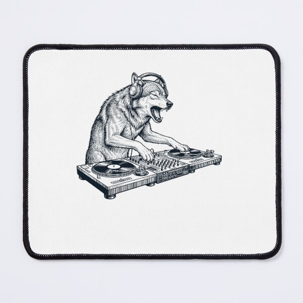 Item preview, Vintage Retro Wolf DJ Animal Music Lover designed and sold by TerryConnells.
