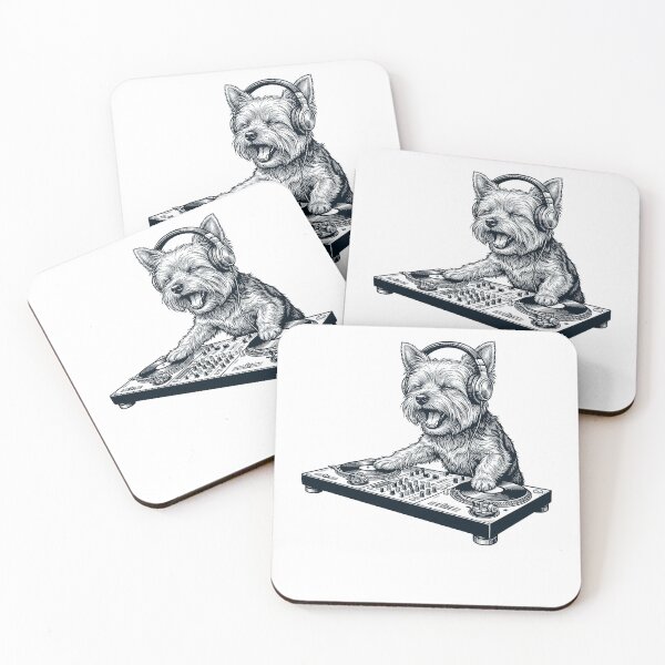 Item preview, Vintage Retro Yorkshire Terrier DJ Dog Mom Dad Music Lover designed and sold by TerryConnells.
