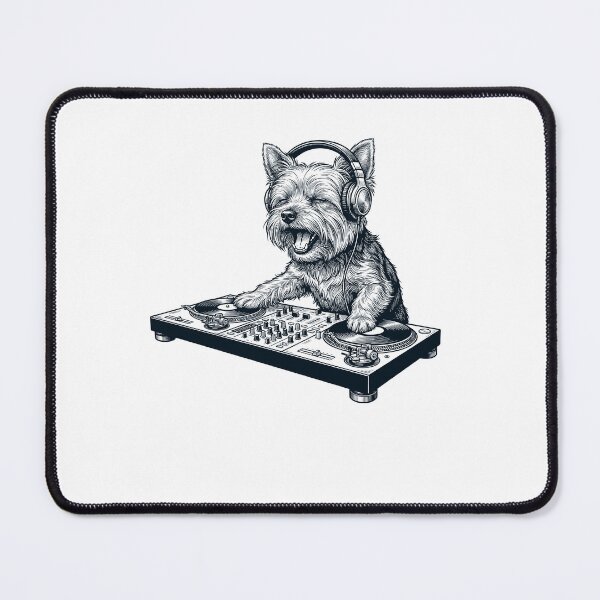 Item preview, Vintage Retro Yorkshire Terrier DJ Dog Mom Dad Music Lover designed and sold by TerryConnells.