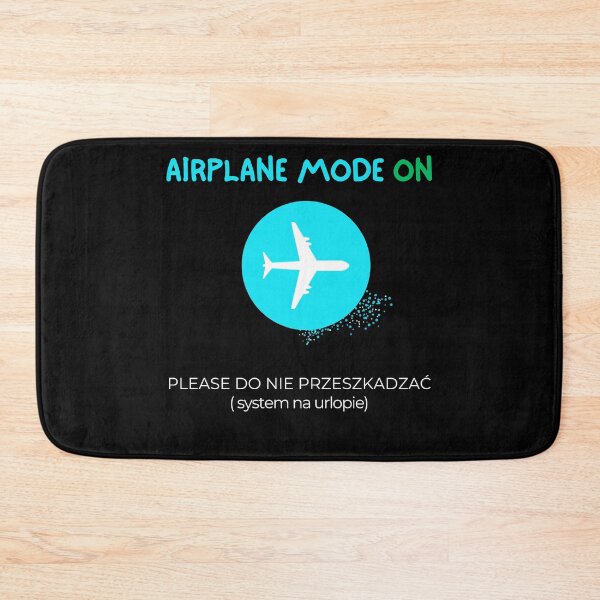 Item preview, Black AIRPLANE MODE ON - Please do nie przeszkadzać system  na urlopie designed and sold by VibePolinglish.