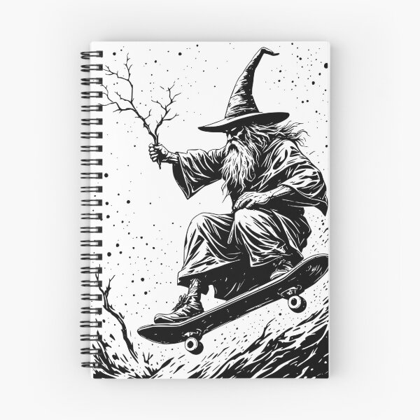Artikelvorschau, Zauberer fährt Skateboard entworfen und verkauft von YV Designs & Stuff.