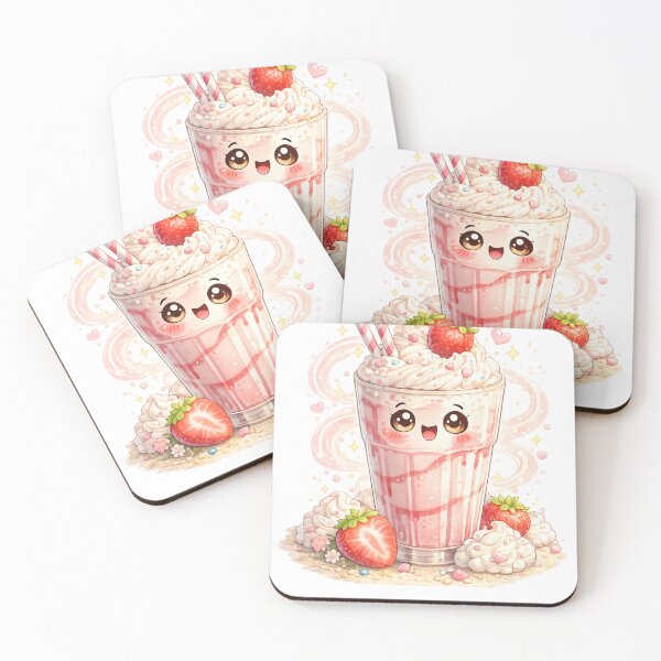 Item preview, Strawberry Milkshake Kawaii  designed and sold by redsharkuk.