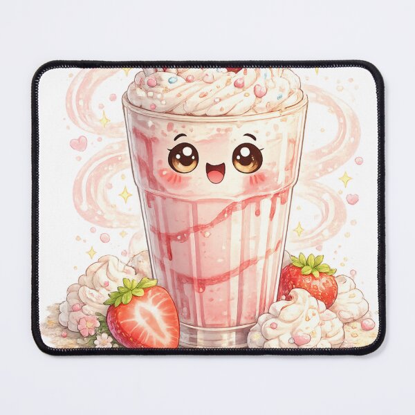 Item preview, Strawberry Milkshake Kawaii designed and sold by redsharkuk.
