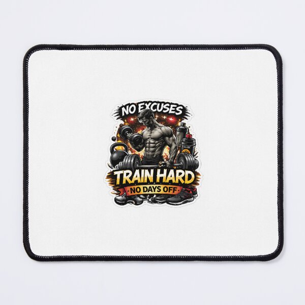 Item preview, Train Hard No Days Off Fitness Design designed and sold by DarshStickers.