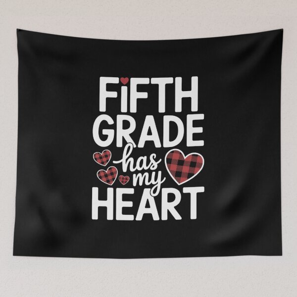Item preview, 5th Fifth Grade Has My Heart Buffalo Print Teacher Valentine designed and sold by IdunayaStore.