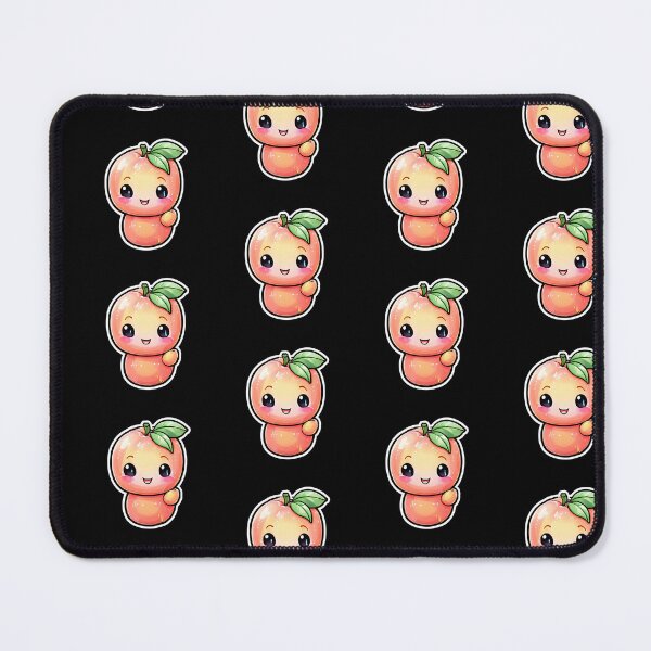 Item preview, Peach smiley kawaii  designed and sold by Dirt Road Digital.