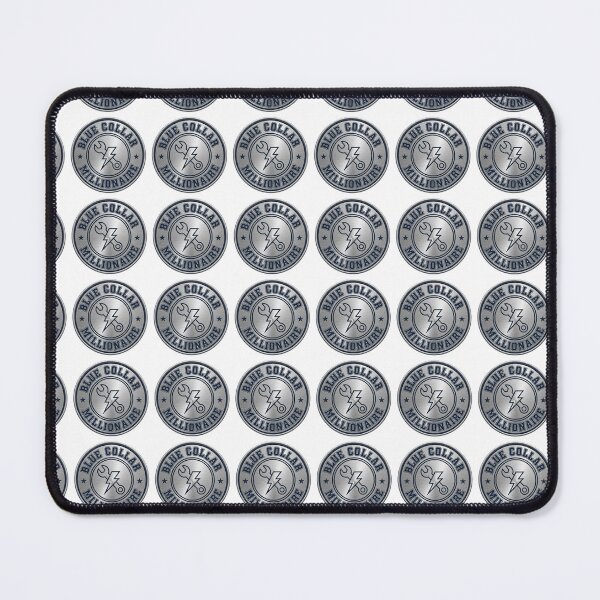 Item preview, Blue Collar Millionaire - Premium Brushed Silver Industrial Trades Emblem designed and sold by Psychlee Best Finds.