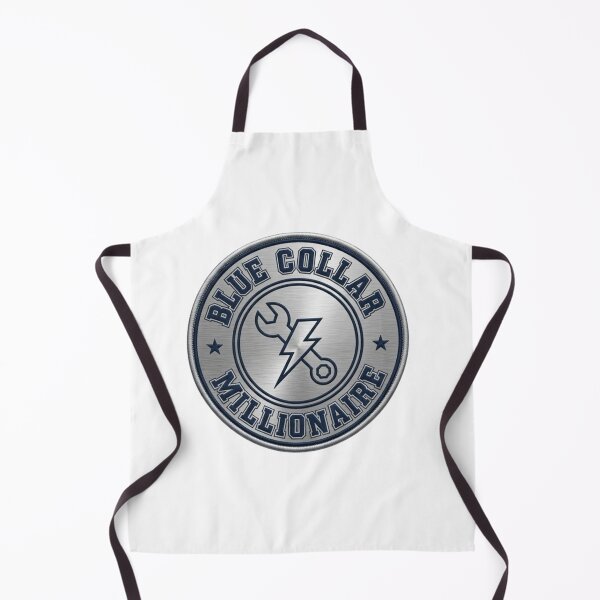 Item preview, Blue Collar Millionaire - Premium Brushed Silver Industrial Trades Emblem designed and sold by Psychlee Best Finds.