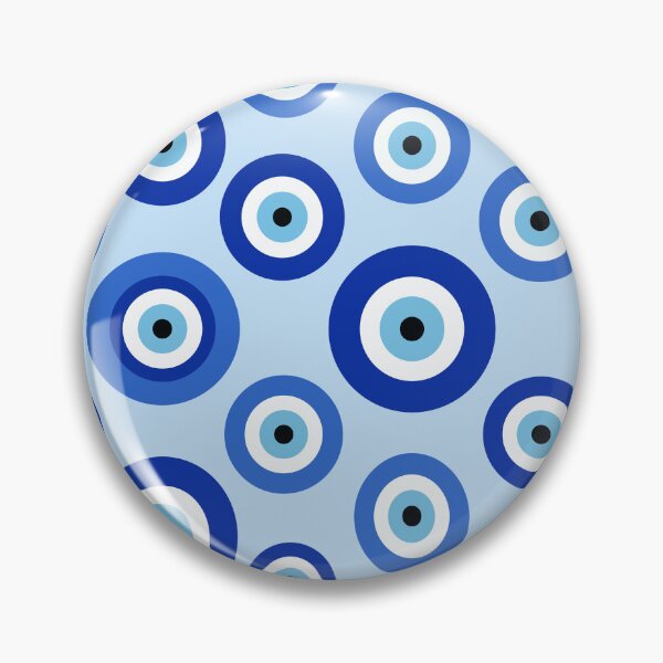 Item preview, Blue Evil Eye Amulet Pattern - Protective Nazar Spirit Art designed and sold by Far Out Goods.