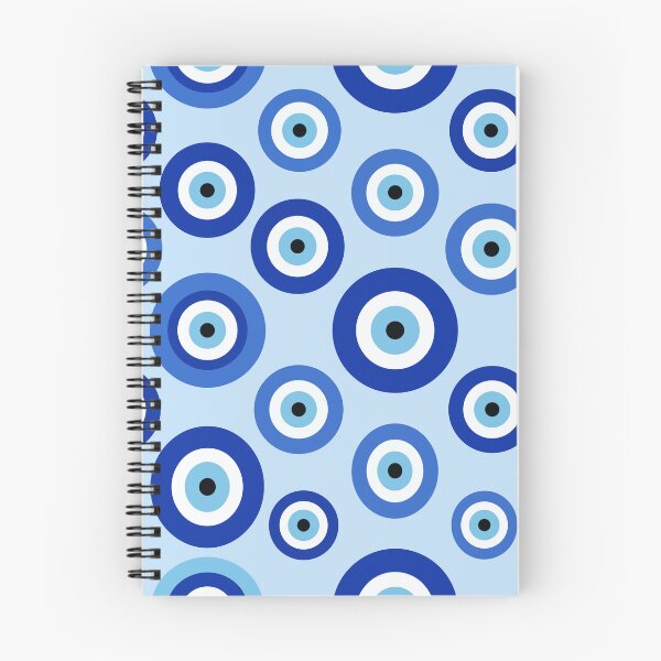 Item preview, Blue Evil Eye Amulet Pattern - Protective Nazar Spirit Art designed and sold by Far Out Goods.