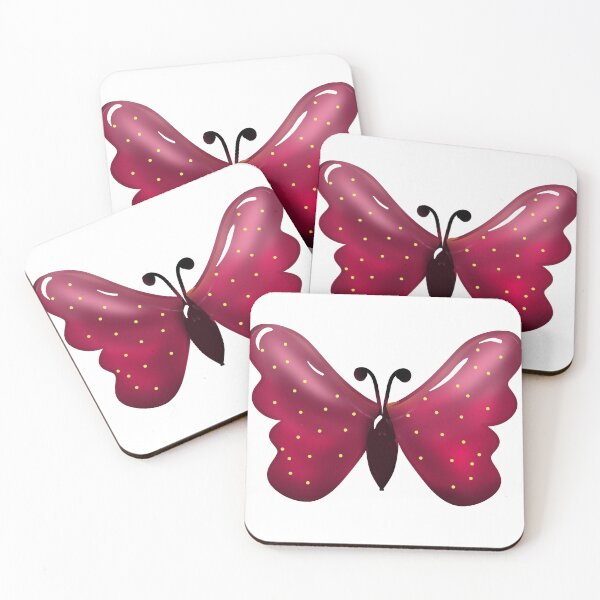 Item preview, Red Pink Butterfly Aesthetic Minimal Cute Insect Design Soft Gradient Wings Simple Nature Art  designed and sold by HopeAndHustle.