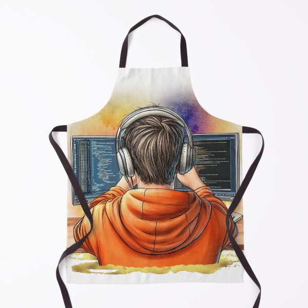 Item preview, Coding Mode On – Programmer at Work, Software Developer Life, Debugging Code Aesthetic, Tech Geek Illustration designed and sold by ChenEngEng.