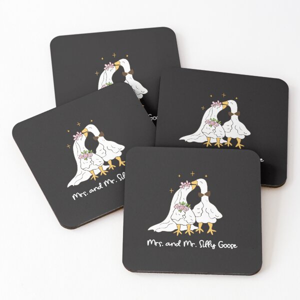 Item preview, Mr and Mrs Silly Goose Funny Wedding Couple Cute Bride Groom Design designed and sold by kiralynstration.
