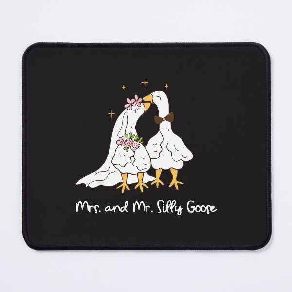 Item preview, Mr and Mrs Silly Goose Funny Wedding Couple Cute Bride Groom Design designed and sold by kiralynstration.