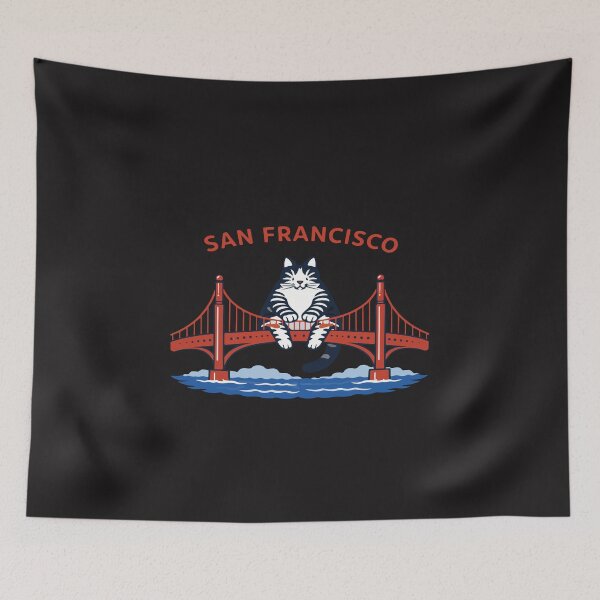 Item preview, Funny Cat San Francisco Golden Gate Bridge Cute Kitty Travel Design designed and sold by kiralynstration.