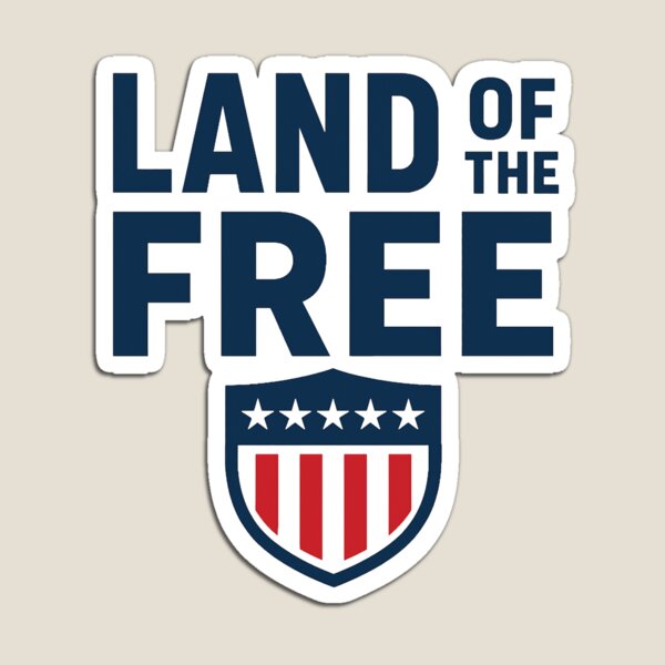 Item preview, Land of the Free Patriotic Shield designed and sold by OwnYourMood.