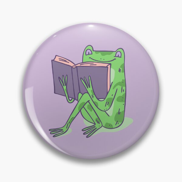 Item preview, Cute Frog Reading Book – Funny Book Lover Sticker, Frog Illustration designed and sold by anyramagic.