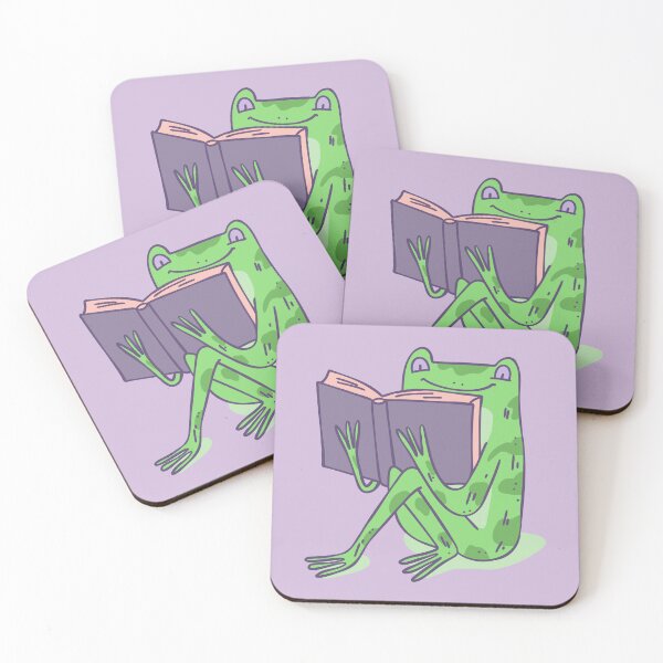 Item preview, Cute Frog Reading Book – Funny Book Lover Sticker, Frog Illustration designed and sold by anyramagic.
