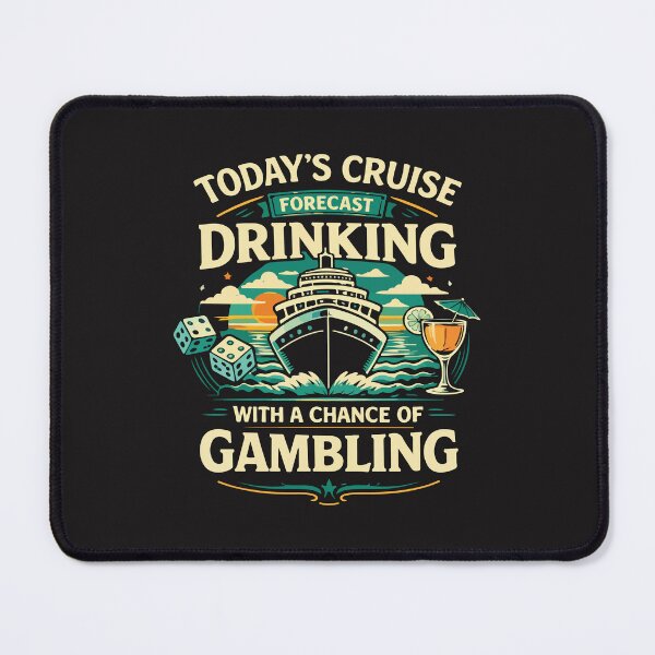 Item preview, Cruise Drinking Forecast Funny Vacation Drinking With A Chance of Gambling Design designed and sold by kiralynstration.