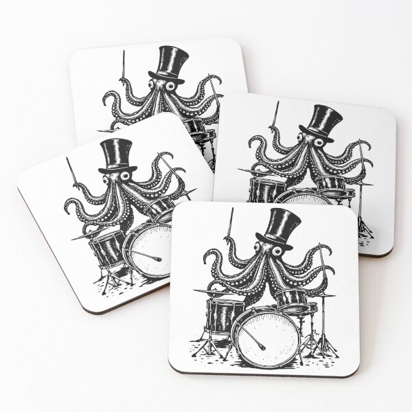 Item preview, Octopus Playing the Drums designed and sold by YV Designs & Stuff.