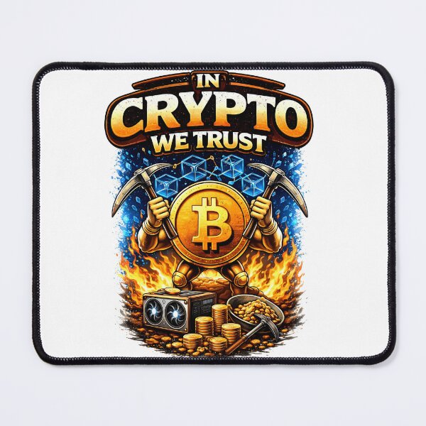 Item preview, In Crypto We Trust Bitcoin Miner Graphic Cryptocurrency Trading T-Shirt Design designed and sold by Nixora.