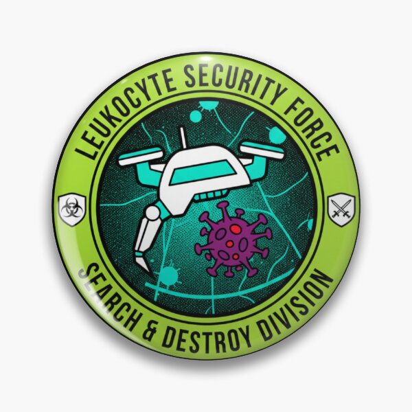 Item preview, Leukocyte Security Force Biology Science Sticker designed and sold by octozap.