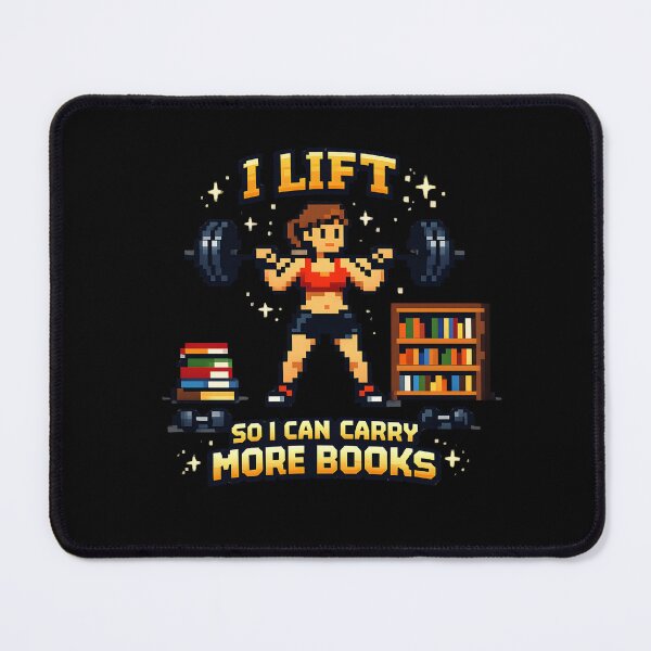 Item preview, I Lift So I Can Carry More Books 8bit designed and sold by NitRes.