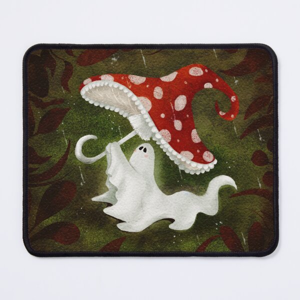 Item preview, Spooky Ghost holding a mushroom designed and sold by natinart.