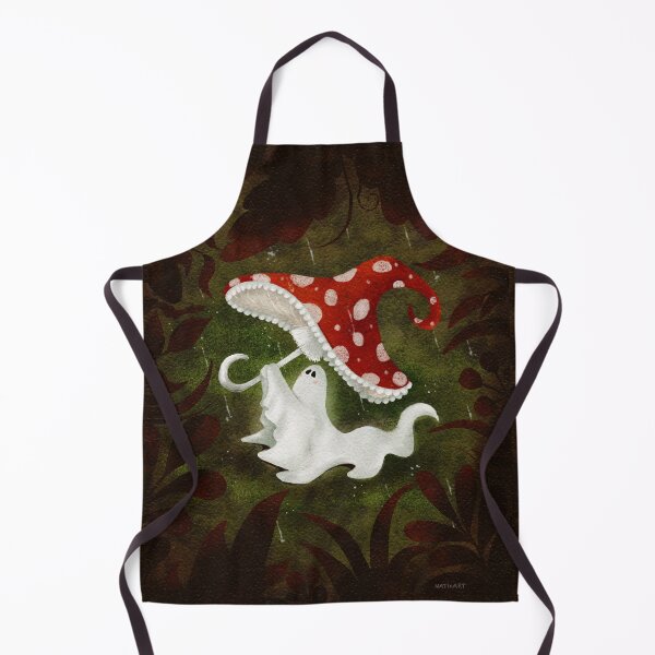 Item preview, Spooky Ghost holding a mushroom designed and sold by natinart.