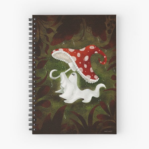 Item preview, Spooky Ghost holding a mushroom designed and sold by natinart.