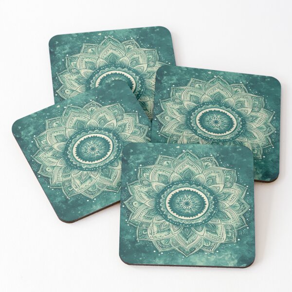 Item preview, Deep green cosmic mandala art designed and sold by NivyasArtistry.