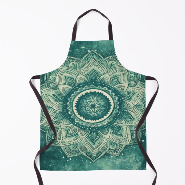 Item preview, Deep green cosmic mandala art designed and sold by NivyasArtistry.