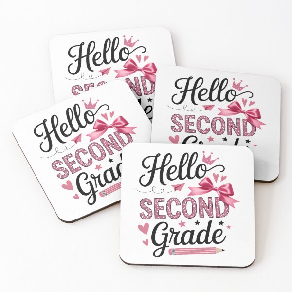 Item preview, Hello Second Grade First Day of School Coquette Teacher designed and sold by FaithAbbott.