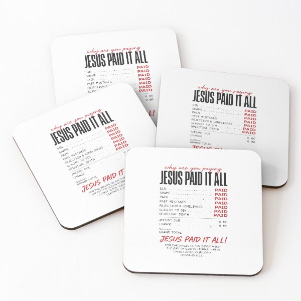 Item preview, Jesus Paid It All Christian Receipt Romans 6:23 Faith Funny Scripture Design designed and sold by kiralynstration.