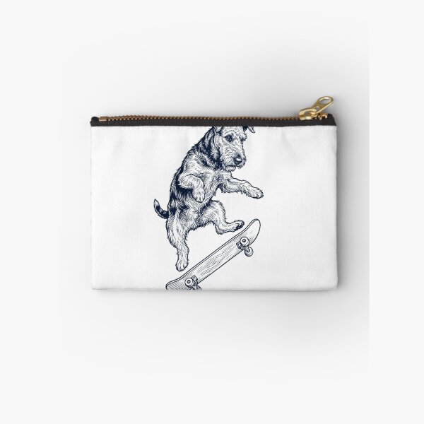 Item preview, Vintage Airedale Terrier Skateboarding Skate Dog Dad Lover designed and sold by DoodleTortle.
