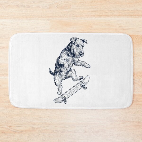 Item preview, Vintage Airedale Terrier Skateboarding Skate Dog Dad Lover designed and sold by DoodleTortle.