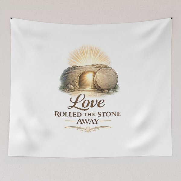 Item preview, Love Rolled the Stone Away Christian Easter Design designed and sold by StyleLap.