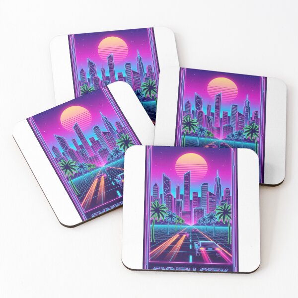 Item preview, Retro neon city scene designed and sold by carlsmart1.